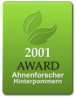 2001 AWARD  Ahnenforscher  Hinterpommern